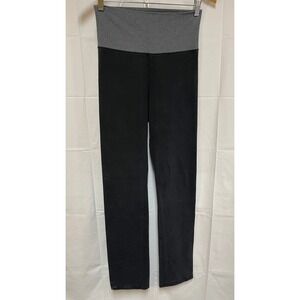 Victoria's Secret Yoga Pants Black Gray Foldover  Straight Leg Athleisure S/P